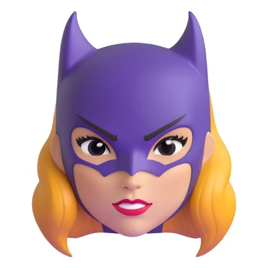 Batgirl superhero face sticker