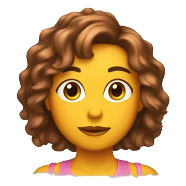 Chica con el pelo rozado sticker