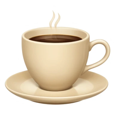 classic light beige coffee cup and saucer sticker