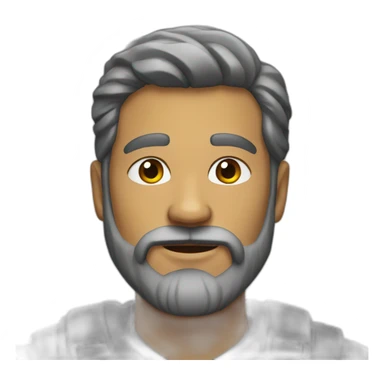 Bold man with beard sticker