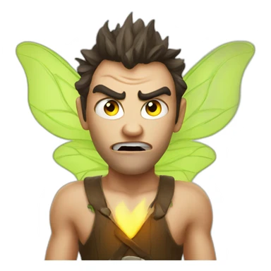 Anger fairy sticker