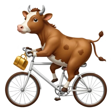 Cow on a cycle sticker