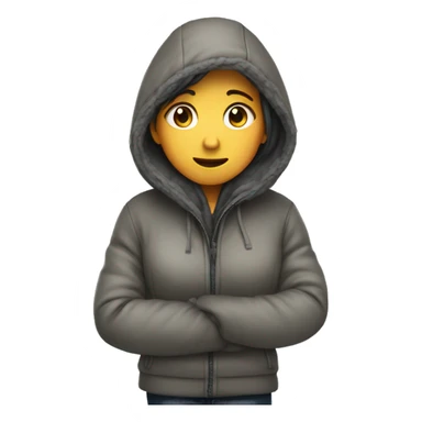 girl getting cold cause she forgot her jacket sticker