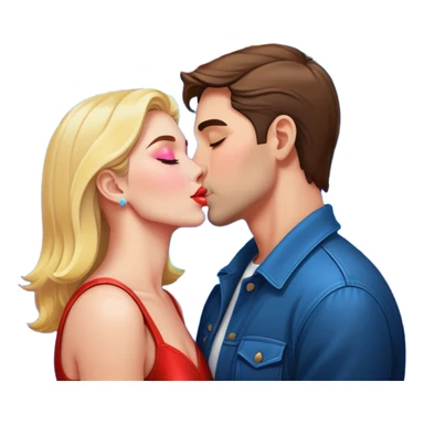 Frau küsst man Neon sticker