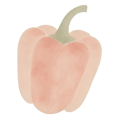 red capsicum, watercolor style, soft edges, no background sticker