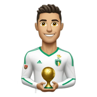 Cristiano ronaldo soulève la coupe de monde sticker