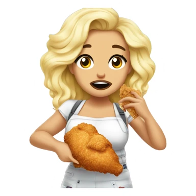 trisha paytas crying while eating fried chick sticker