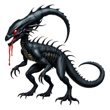  Venom-Salandit-Xenomorph-hybrid-fantasy-creature (full body) sticker