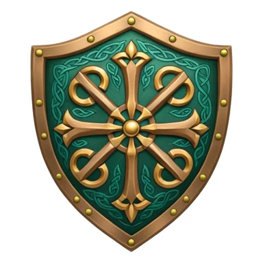 celtic symbols on a shield, world of war craft style sticker