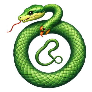 A letter E with a snake twisted around it sticker