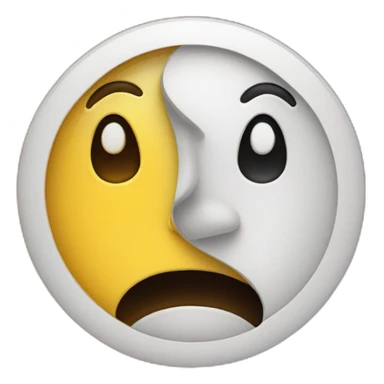 A happy face above a sad face sticker