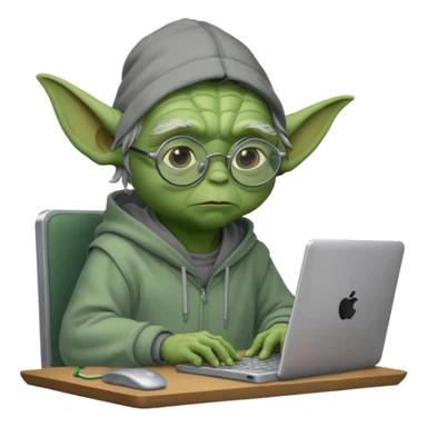 Yoda as a hacker sticker