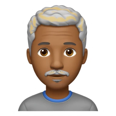 A cool debinaire black man with a very short wavy gray haired crew cut and a very short trimmed goatee beard saying goodnight. sticker