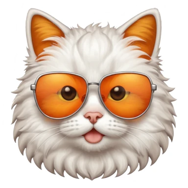 cat wearing sunglasses, simple and expressive sticker