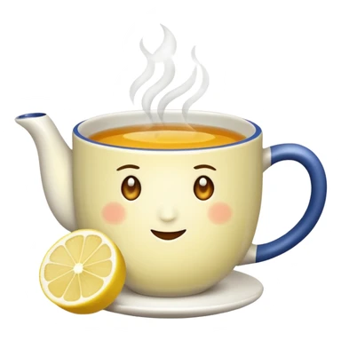 A cup of Tea with lemon sticker