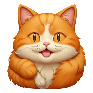 Cute, sleepy orange cat emoji for Discord, droopy eyes, tiny yawn, fluffy fur, cartoonish chibi style, clear at small size.
 sticker