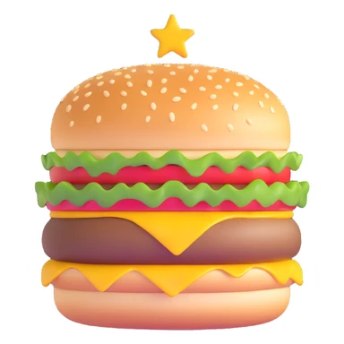 delicious cheeseburger sticker