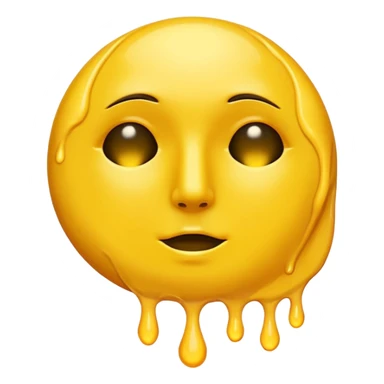 Melting waning crescent moon without any face and should in yellow colour remove the circle thing in bw sticker