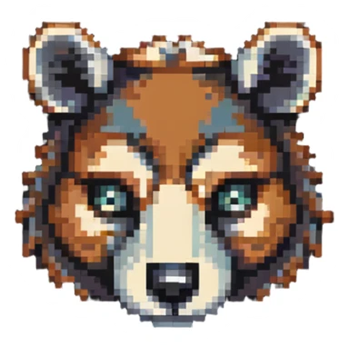 retro 1950s anthropomorphised animal head sticker