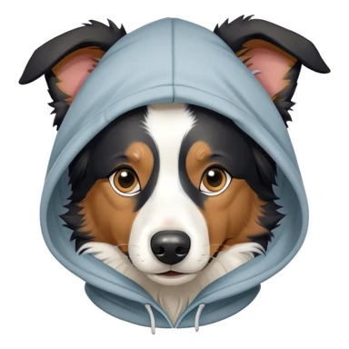 Border collie wearing a hoodie  sticker