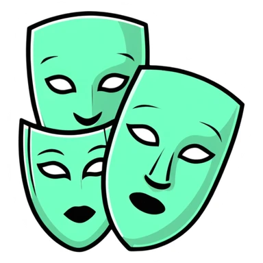 theatre masks drama comedy tragedy sticker