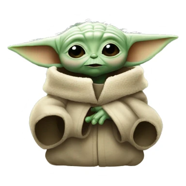 Baby Yoda diciendo si  sticker