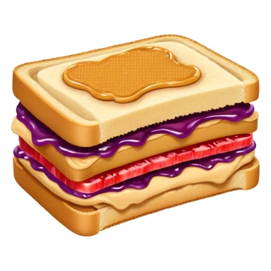 an uncrustable sanwich with a bite taken out of it sticker