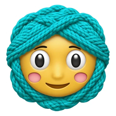 crochê na cor ciano  sticker