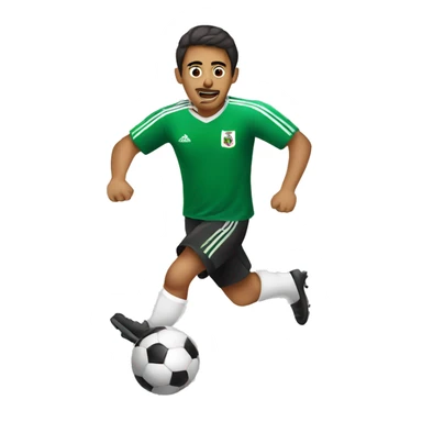 mexican playing soccer sticker