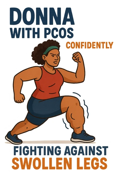 dONNA CON PCOS CHE COMBATTE LE SUE GAMBE GONFIE sticker