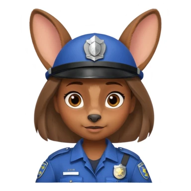 judy hopps with police suit from zootopia, pixar sticker