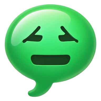 green chat bubble with a smiley face sticker