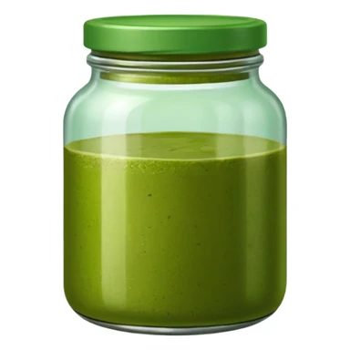 A jar of green curry paste sticker