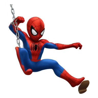 Spiderman swinging sticker