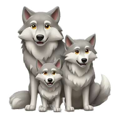 wolf family sticker