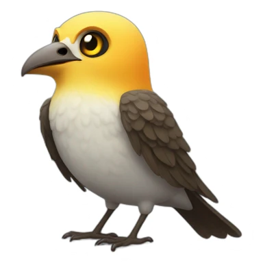 bird with a threatening aura sticker