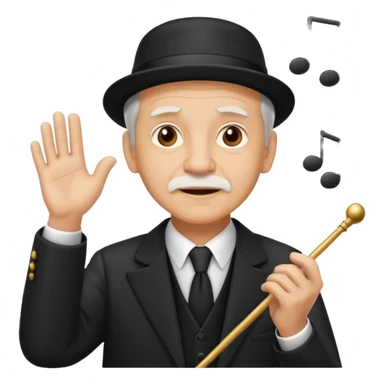 music conductor old man sticker