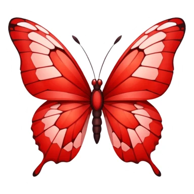 Red butterfly shadderd sticker