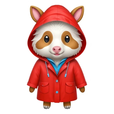 Raincoat Farm Animal sticker