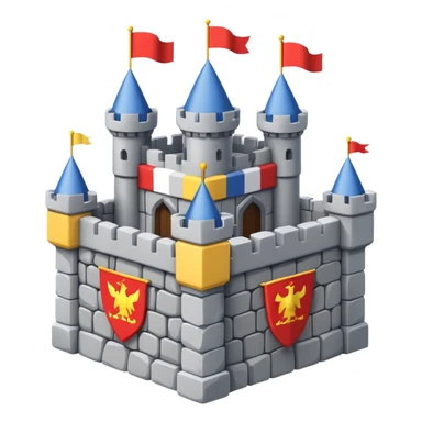 A cube castle game. sticker