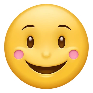 Create a hand drawn style Smile reaction emoji for a new social media app sticker
