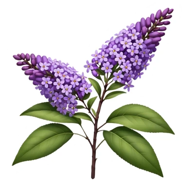 Summer Lilac: As one of the butterflies’ favorite flowers, summer lilac, also known as butterfly bush, is a fragrant and fast-growing plant sticker