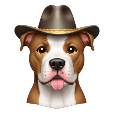 Perros pitbull con sombrero sticker