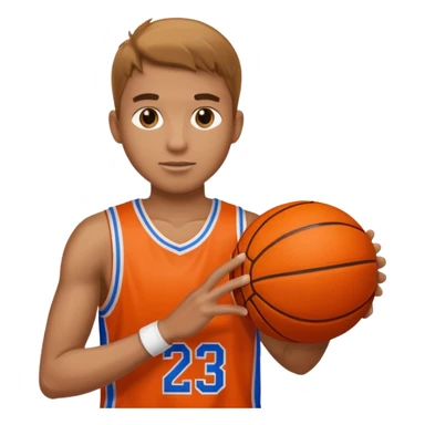 Giocatore basket con il pallone sticker