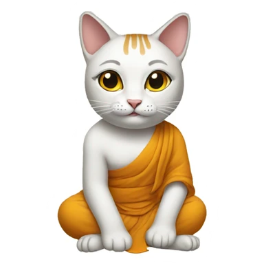 buddhist cat sticker