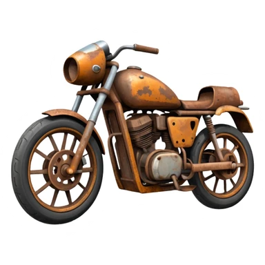 Damaged motorbike there should be no front wheel it should be like junk  sticker