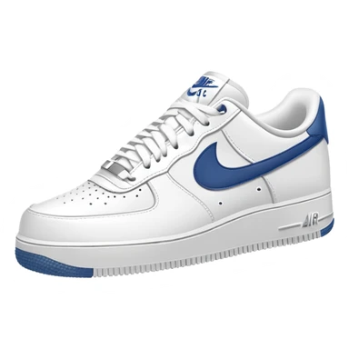 Classic white Nike Air Force 1 low top sneaker with air cushioning sticker