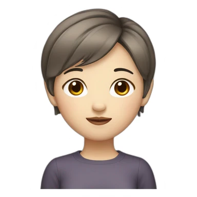 chinese girl with short hair sticker