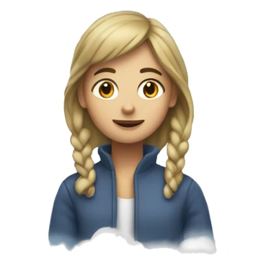 Fille dans les nuages sticker