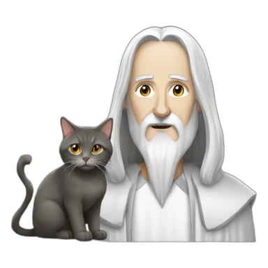 saruman wiht a cat sticker